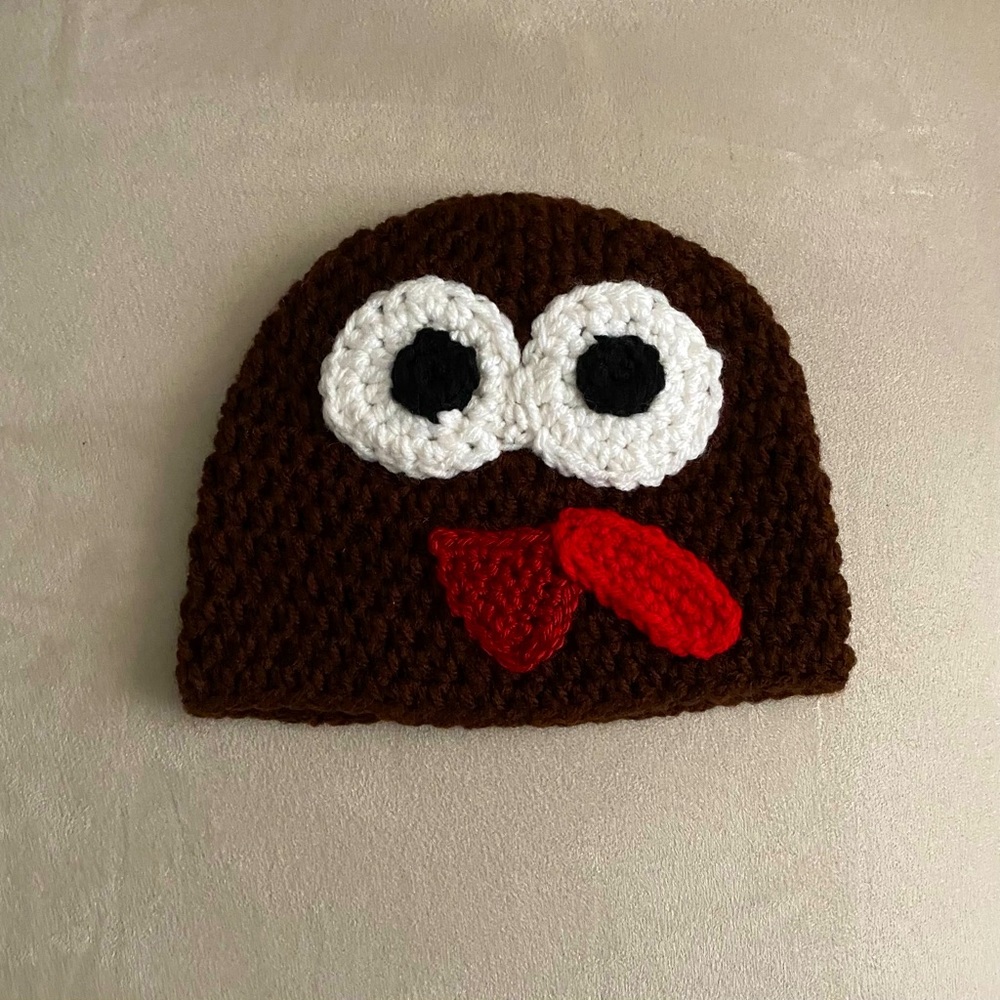 Hand Crafted crocheted Turkey Hat